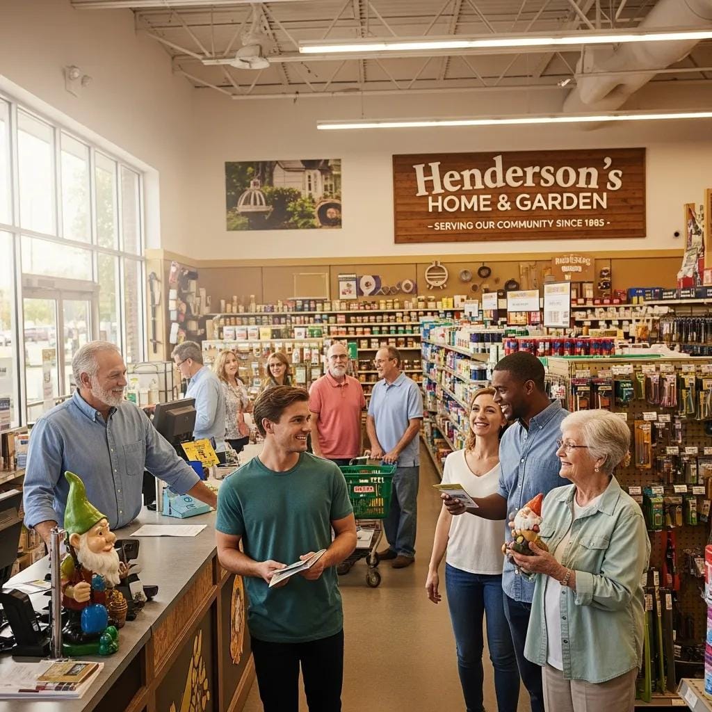 Veteran franchise owner serving customers and managing a busy location