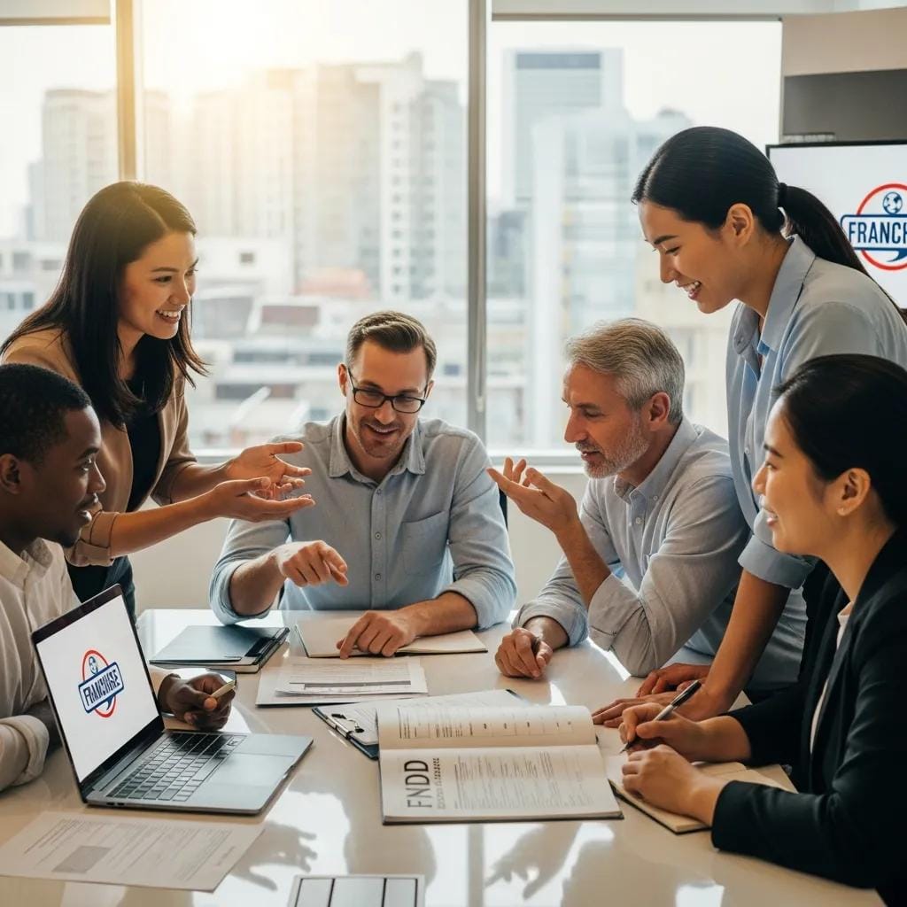 diverse-group-of-aspiring-franchisees-discussing-franchise-opportunities-in-a-modern-office-d55fdb56-b55e-4d8d-9b3c-26f40bc61443.webp Diverse group of aspiring franchisees discussing franchise opportunities in a modern office