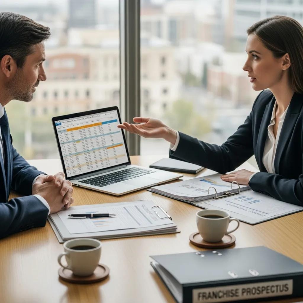 Investor discussing financing options with a financial advisor in a professional setting
